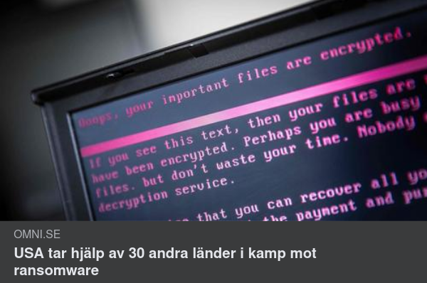 Amerikansk Ransomwarehjälp