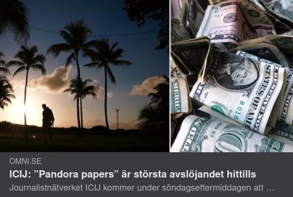 ICIJ Publicerar Pandora Papers