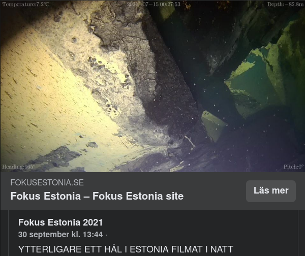 Ytterligare Estonia-Hål