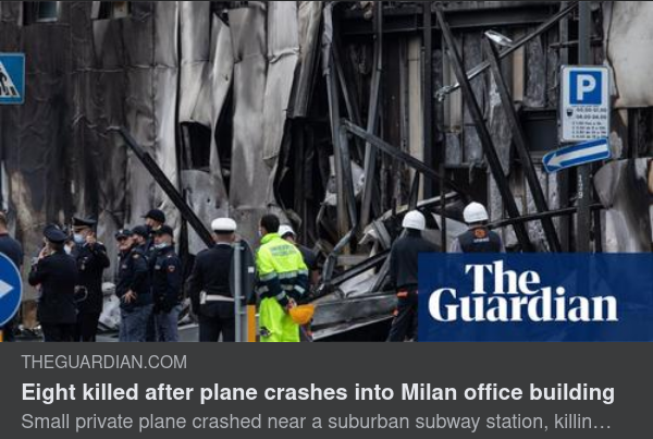 Åtta Döda I Italiensk Flygkrasch