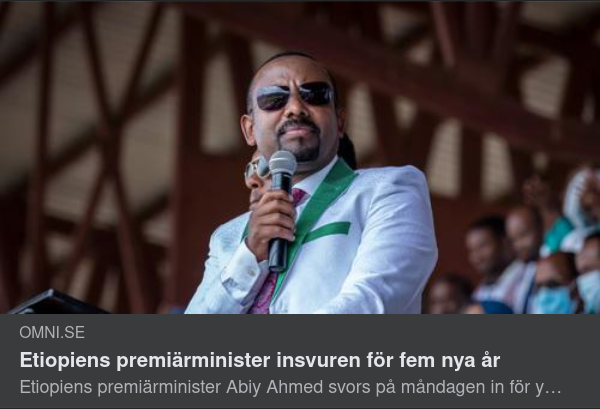 Insvuren Premiärminister I Etiopien