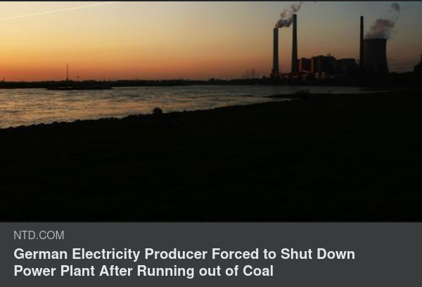 Stängd Kraftproduktion Av Kolbrist