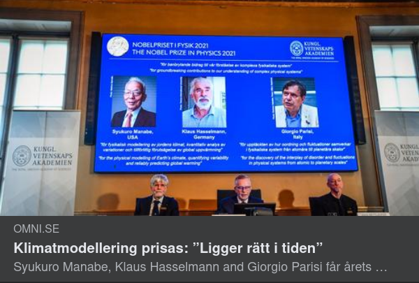 Nobelt Fysikprisad Klimatmodellering