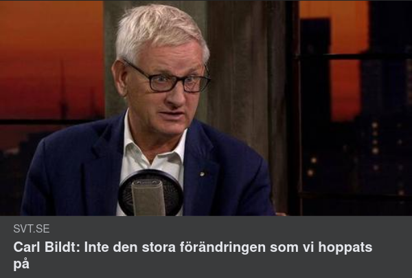 Biden Har Inte Levererat Vad Bildt Hoppats