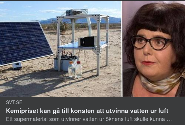 Nobelpriser, Vatten & Luft