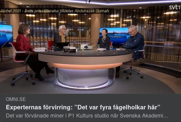 Nobelförvirrade Litteraturexperter