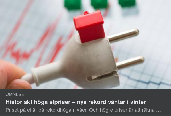 Ihållande Elprisrekord