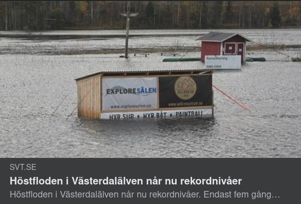 Rekordnivå För Höstflod I Västerdalen