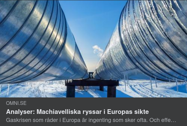 Ryssland Främst Att Skylla Gaskris På