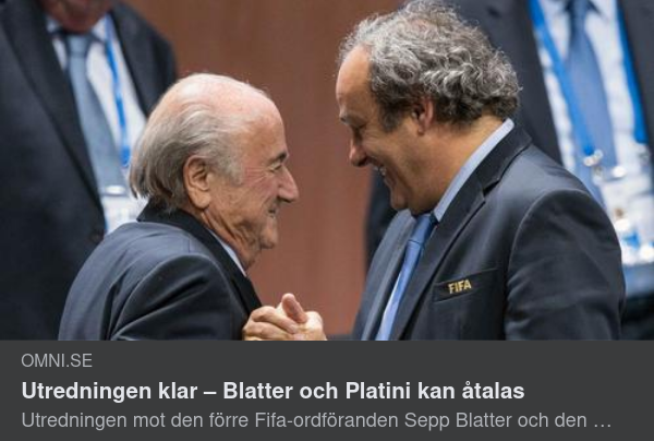 Blatter & Platina Kan Åtalas