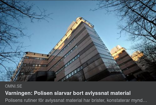 Avlyssnat Material Borta I Polisslarv