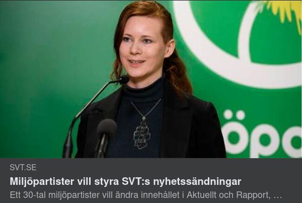 MIljöpartister Vill Ha Klimatpropaganda I SVT:s Nyheter