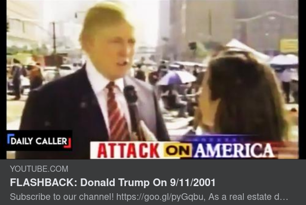 Trump Om 9/11/2001