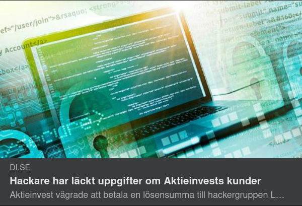 Hackningsläckta Uppgifter