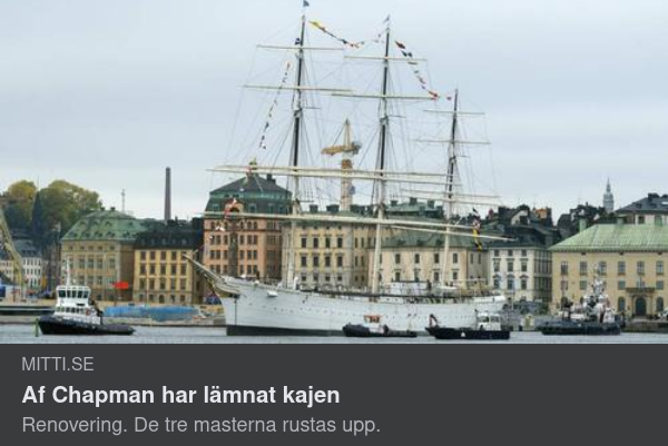 Af Chapman Flyttas För Renovering