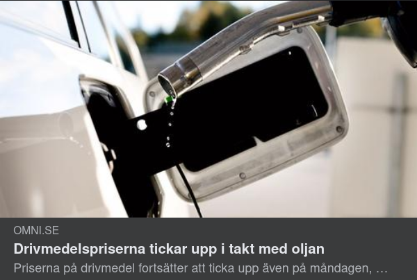 Drivmedelspristickande