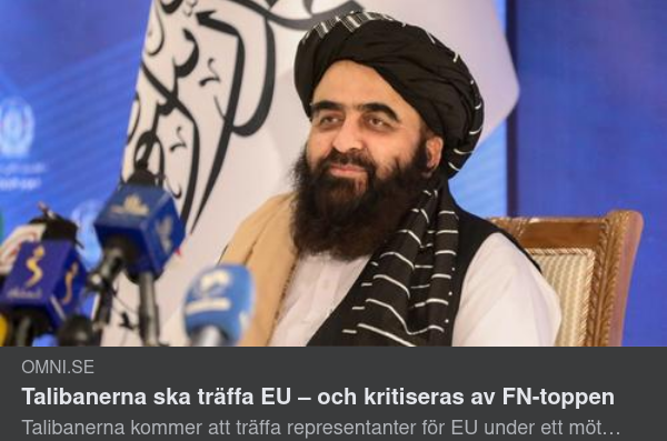 Talibaner Träffar EU