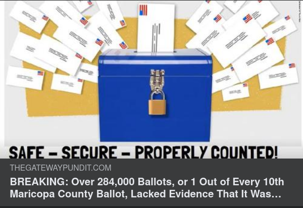 10% Obekräftade Valsedlar I Maricopa County