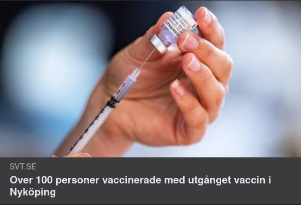 Utgånget Vaccin För 102 Stycken