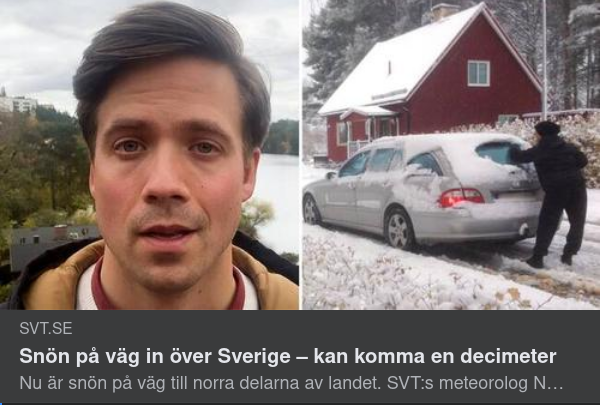 Snövarning För Norrland