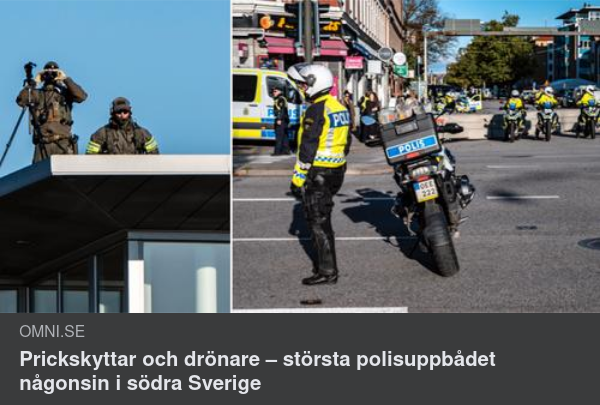 Största Polisuppbådet Någonsin I Söder