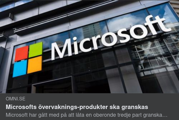 Microsoftövervakningsproduktsgranskning