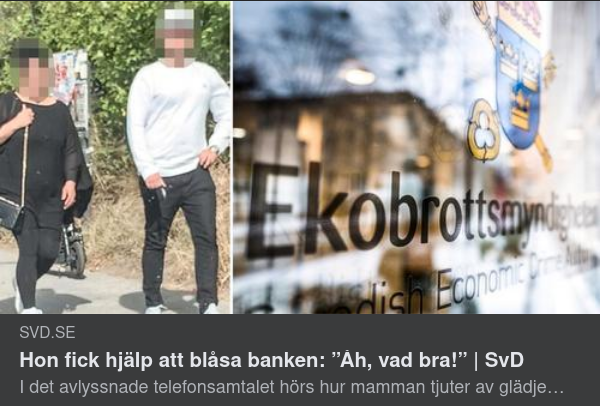 Bankskadande Bedrägeri