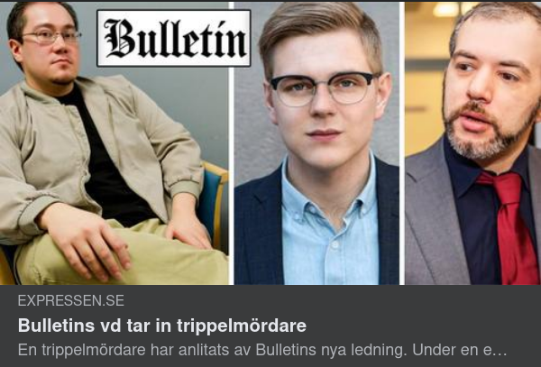 Bulletin Anlitar Trippelmördare