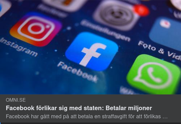 Facebookförlikning Med Staten