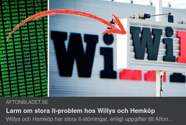 Stora IT-Problem För Willys & Hemköp
