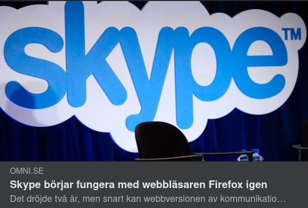 Skype & Firefox Kompatibla Igen