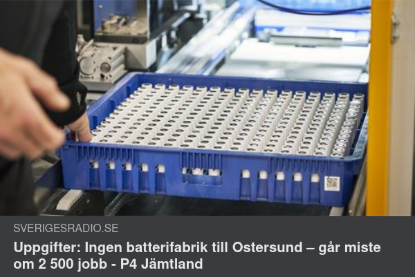 Inställd Batterifabriksverksamhet