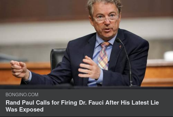 Rand Paul Vill Avskeda Dr. Fauci