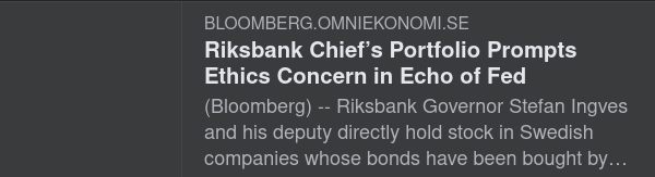 Riksbanken & Etiska Regler