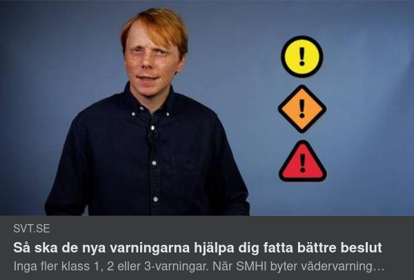 Nya Vädervarningssymboler