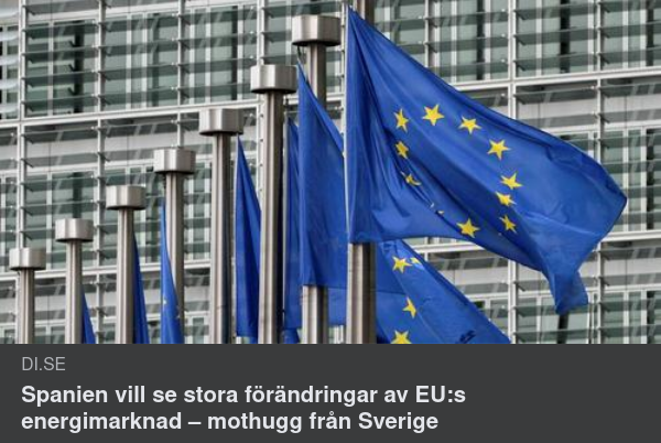 Spanien, Sverige & Energimarknaden