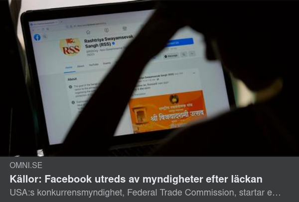 USA:s Konkurrensmyndighet Undersöker FB