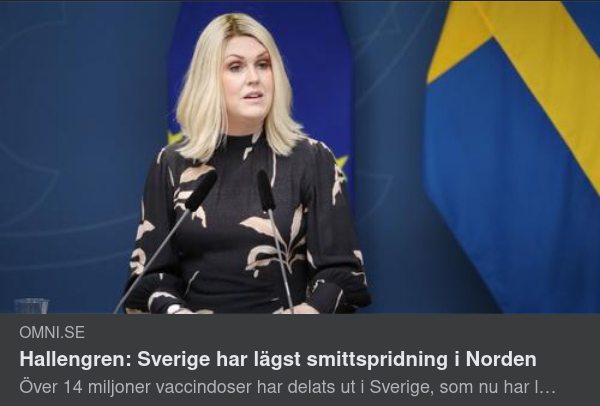 Lägst Smittspridning I Norden & 3:e Dos