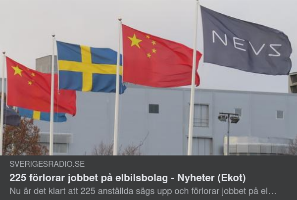 225 Förlorade Elbilsbolagsjobb