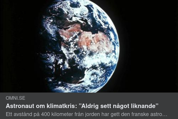 Klimatkrisobserverande Fransk Astronaut