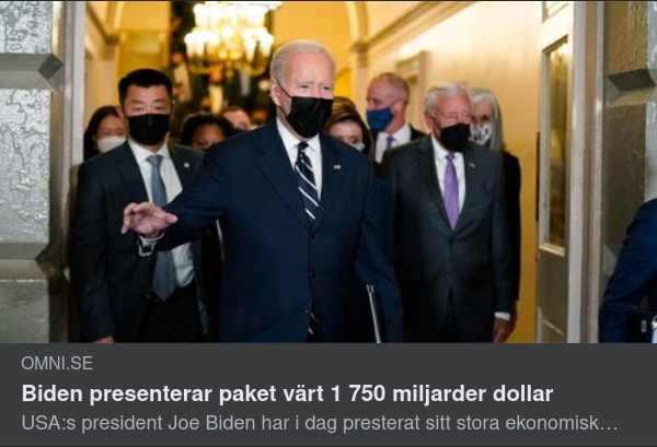 Biden Presenterar Sitt Stora Ekonomiska Paket