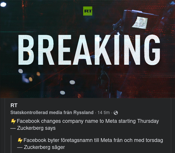 Från Facebook Till Meta