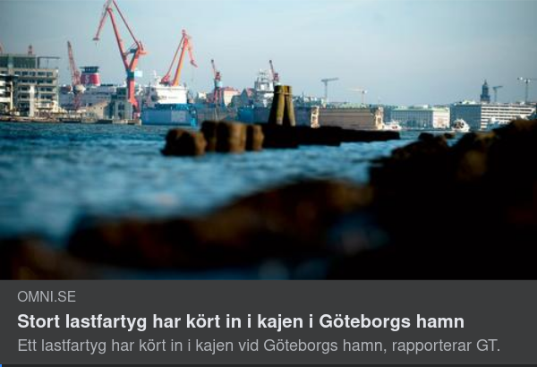 Fartygsblackout I Göteborgs Hamn