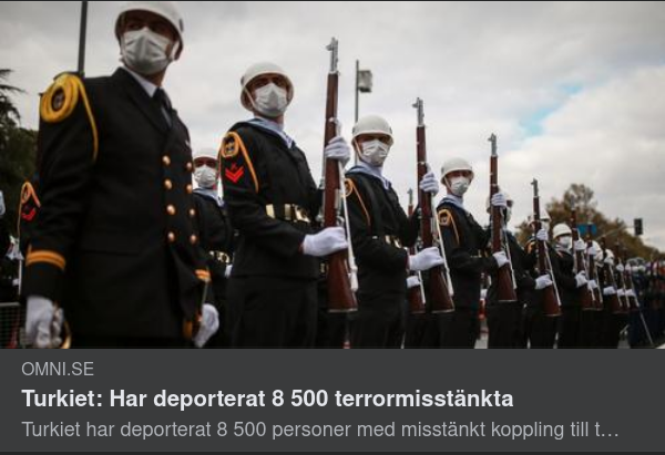 8500 Terrormisstänkta Deporterade Från Turkiet