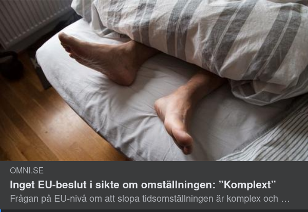 EU & Komplex Tidsomställning