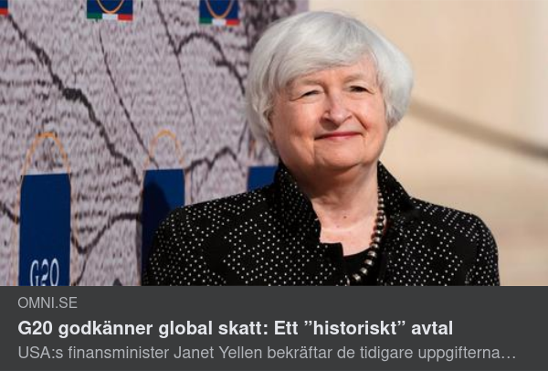 Global Bolagsskatt G20-Godkänd