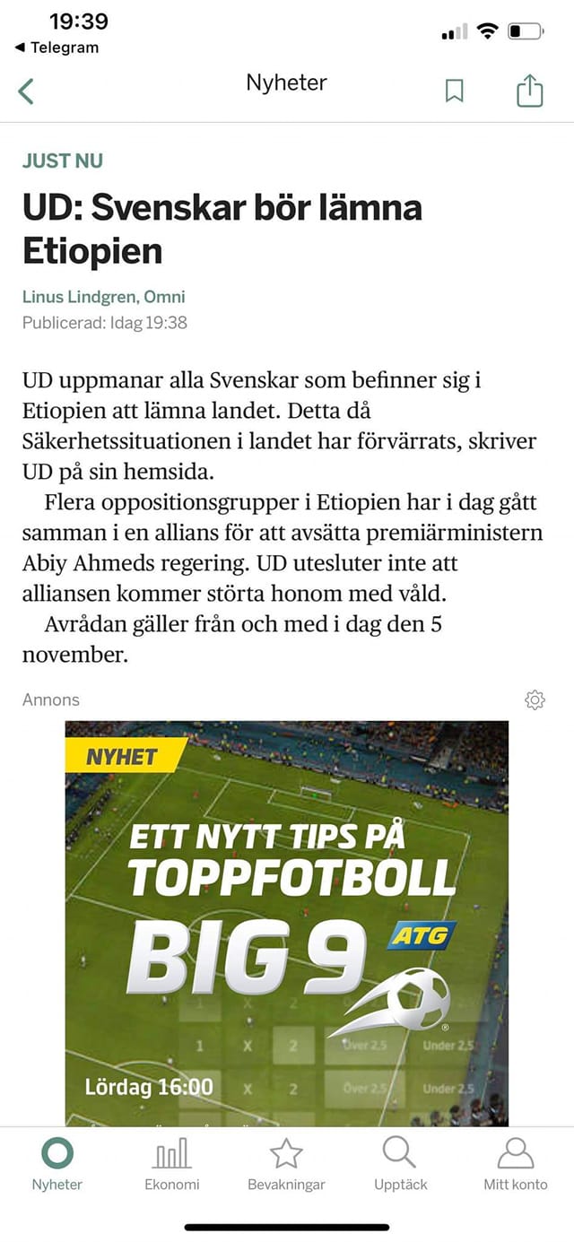 Bråttom Ut Ur Etiopien