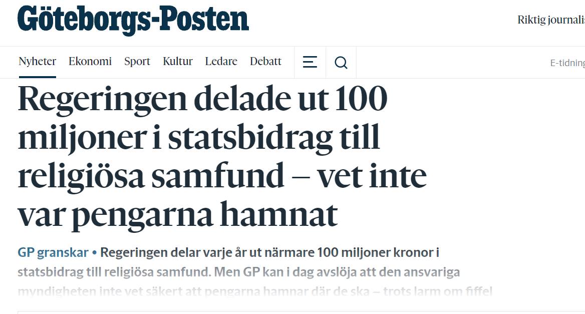 Olokaliserad Religiös Bidragsutdelning