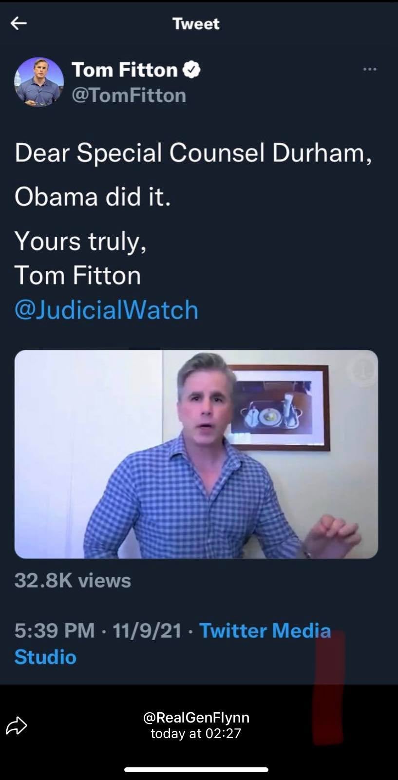 Fitton Till Durham Om Obama