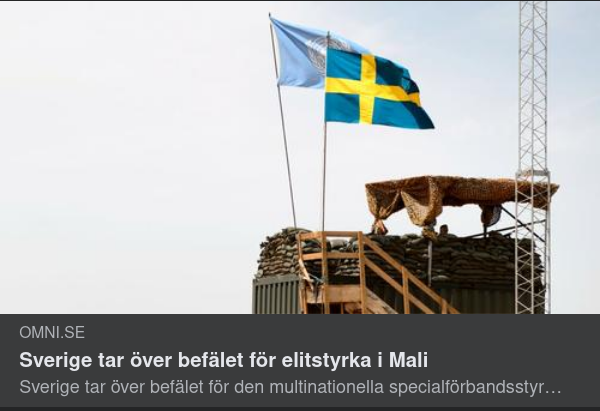 Svensk Militärledning I Mali